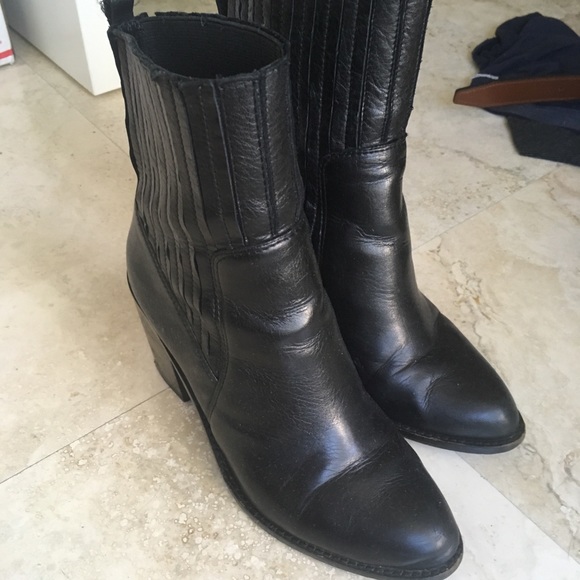 ZARA leather Chelsea boot heel - Picture 3 of 8